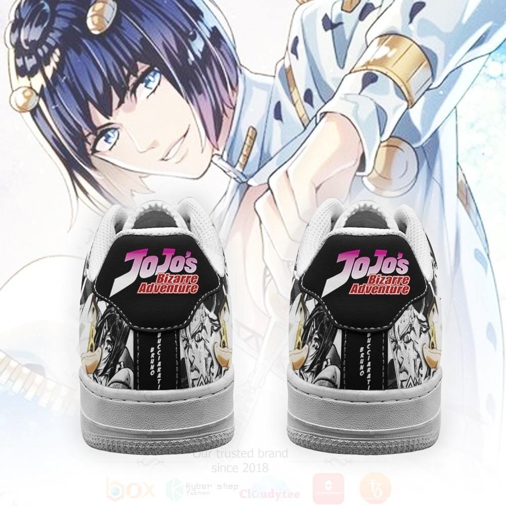 BEST Bruno Bucciarati Manga Style JoJo's Anime Nike Air Force Shoes 3 Bruno Bucciarati Manga Style JoJos Anime NAF Shoes 1 2