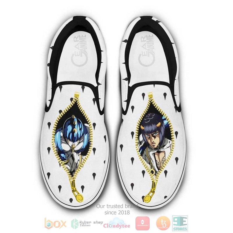 Bruno Bucciarati Sticky Fingers Anime JoJos Slip On Shoes