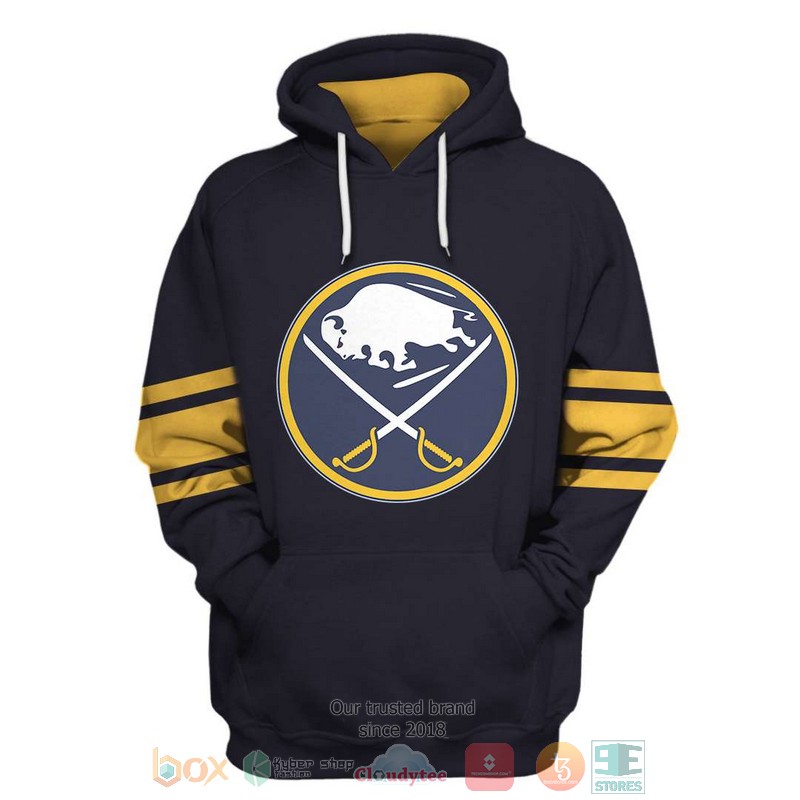 HOT Buffalo Sabres NHL dark blue yellow 3D shirt, hoodie 2 Buffalo Sabres NHL dark blue yellow 3D shirt hoodie 1