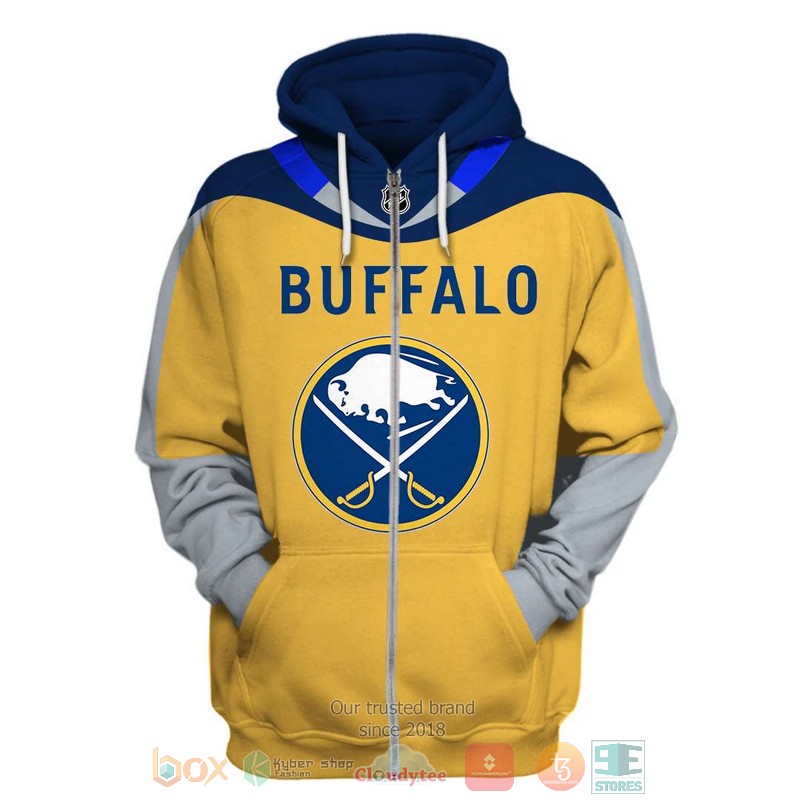 HOT Buffalo Sabres NHL yellow grey 3D shirt, hoodie 14 Buffalo Sabres NHL yellow grey 3D shirt hoodie