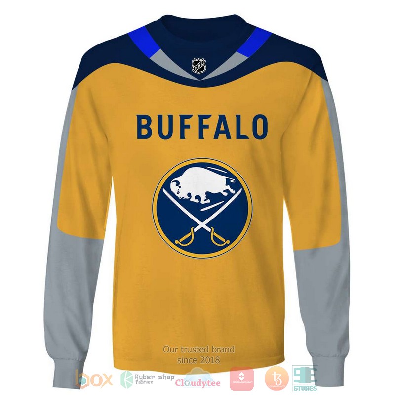 HOT Buffalo Sabres NHL yellow grey 3D shirt, hoodie 4 Buffalo Sabres NHL yellow grey 3D shirt hoodie 1 2 3