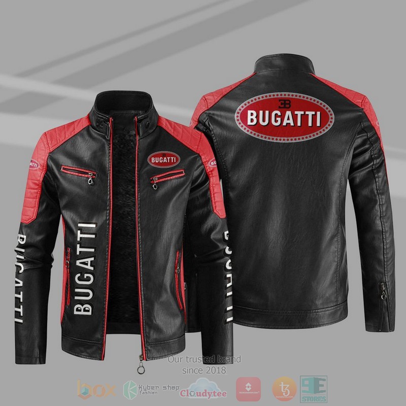 Bugatti Company Block Leather Jacket 4 Bugatti Block Leather Jacket 1 2 3