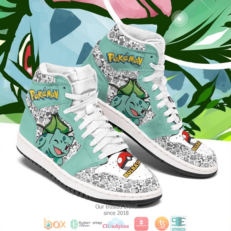Bulbasaur Anime Pokemon Air Jordan High Top Shoes 1