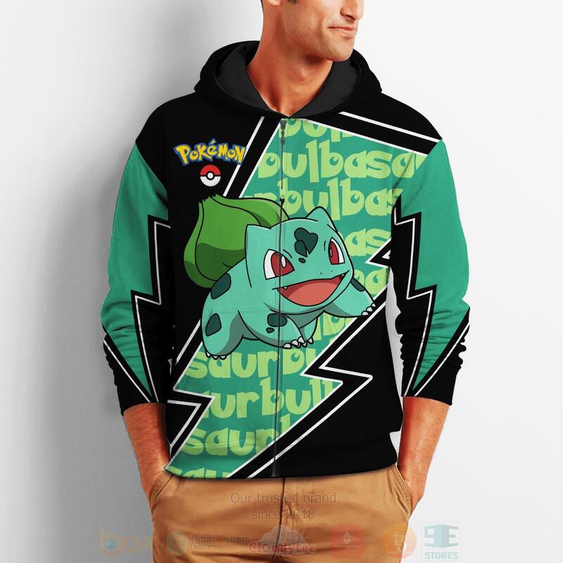 BEST Bulbasaur Costume Pokemon Anime 3D Hoodie, T-Shirt 2 Bulbasaur Costume Pokemon Anime 3D Hoodie Shirt 1