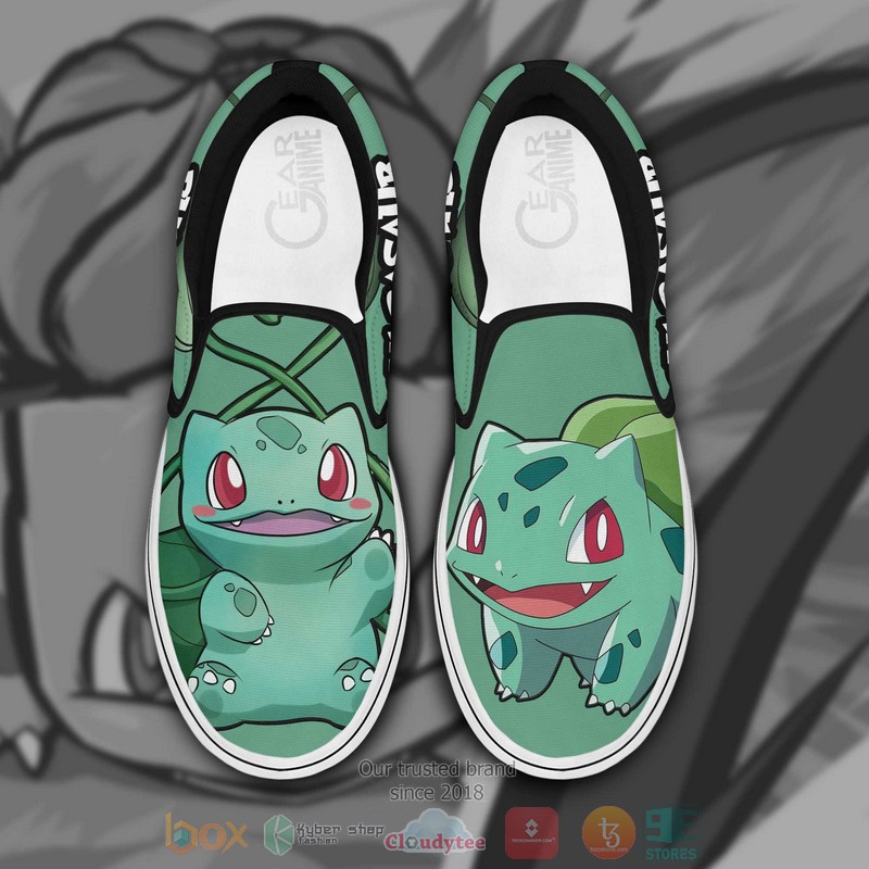 Bulbasaur Pokemon Anime Slip On Shoes