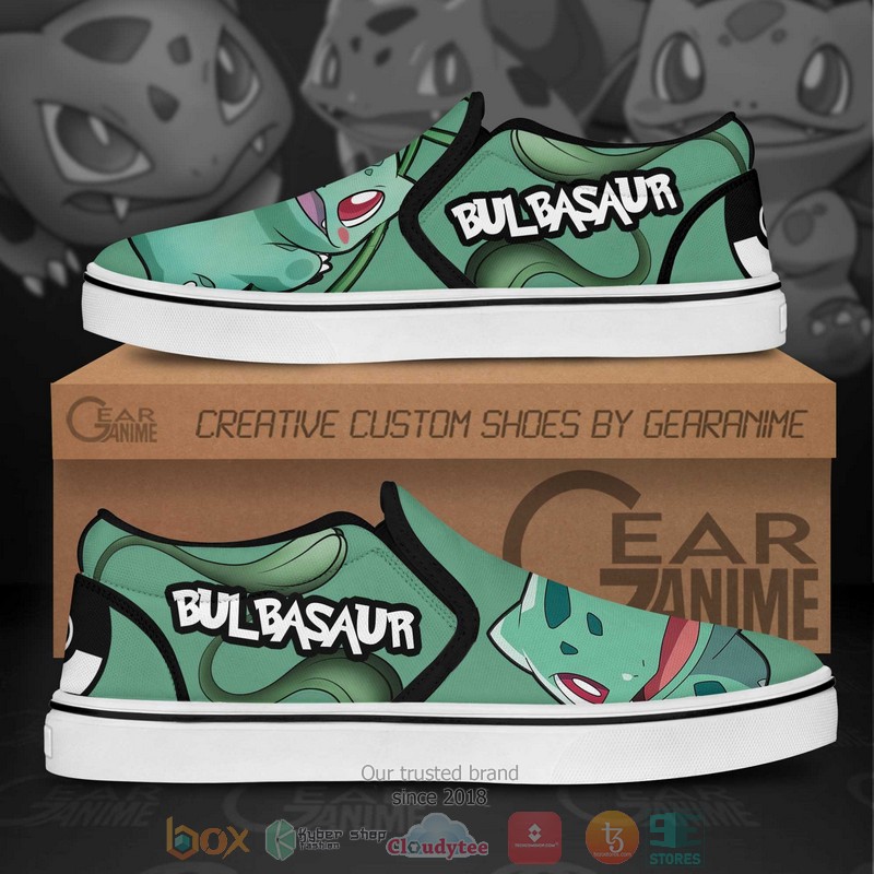 Bulbasaur Pokemon Anime Slip On Shoes 1