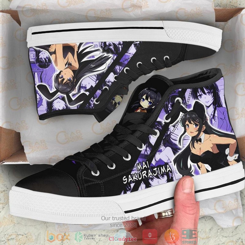 Bunny Girl Senpai Mai Sakurajima High Top Canvas Shoes 1