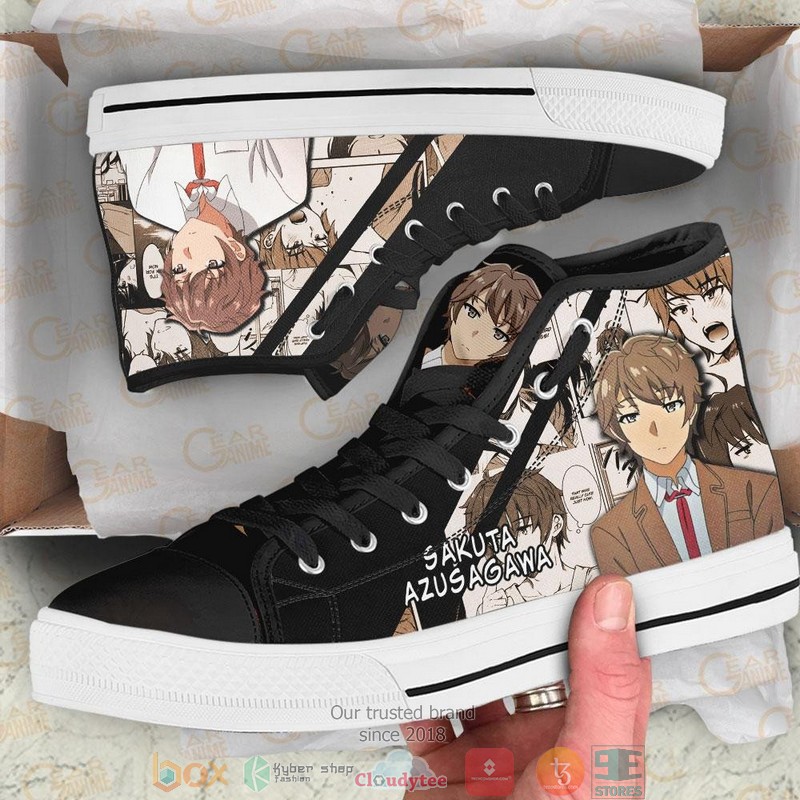 Bunny Girl Senpai Sakuta Azusagawa High Top Canvas Shoes 1