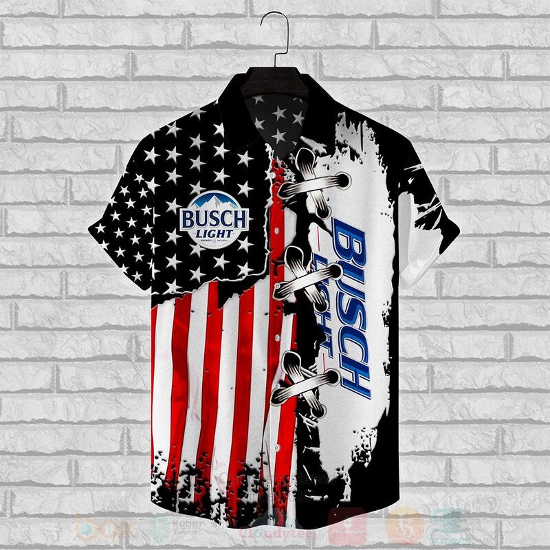 Busch Light United State Flag Hawaiian Shirt