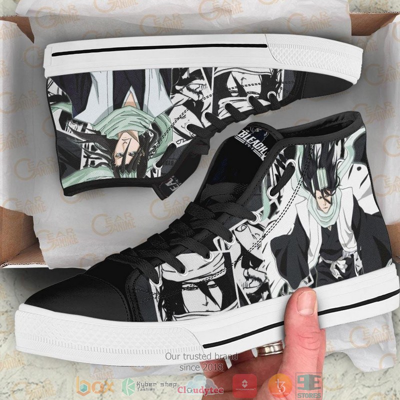Byakuya Kuchiki Bleach High Top Canvas Shoes 1