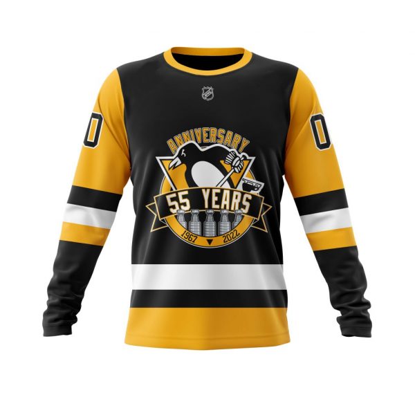 HOT Personalized Pittsburgh Penguins 55 Years Anniversary jersey shirt, hoodie 6 CUSTOM NHL5002Penguins21126 000 long sleeve front 600x600 1