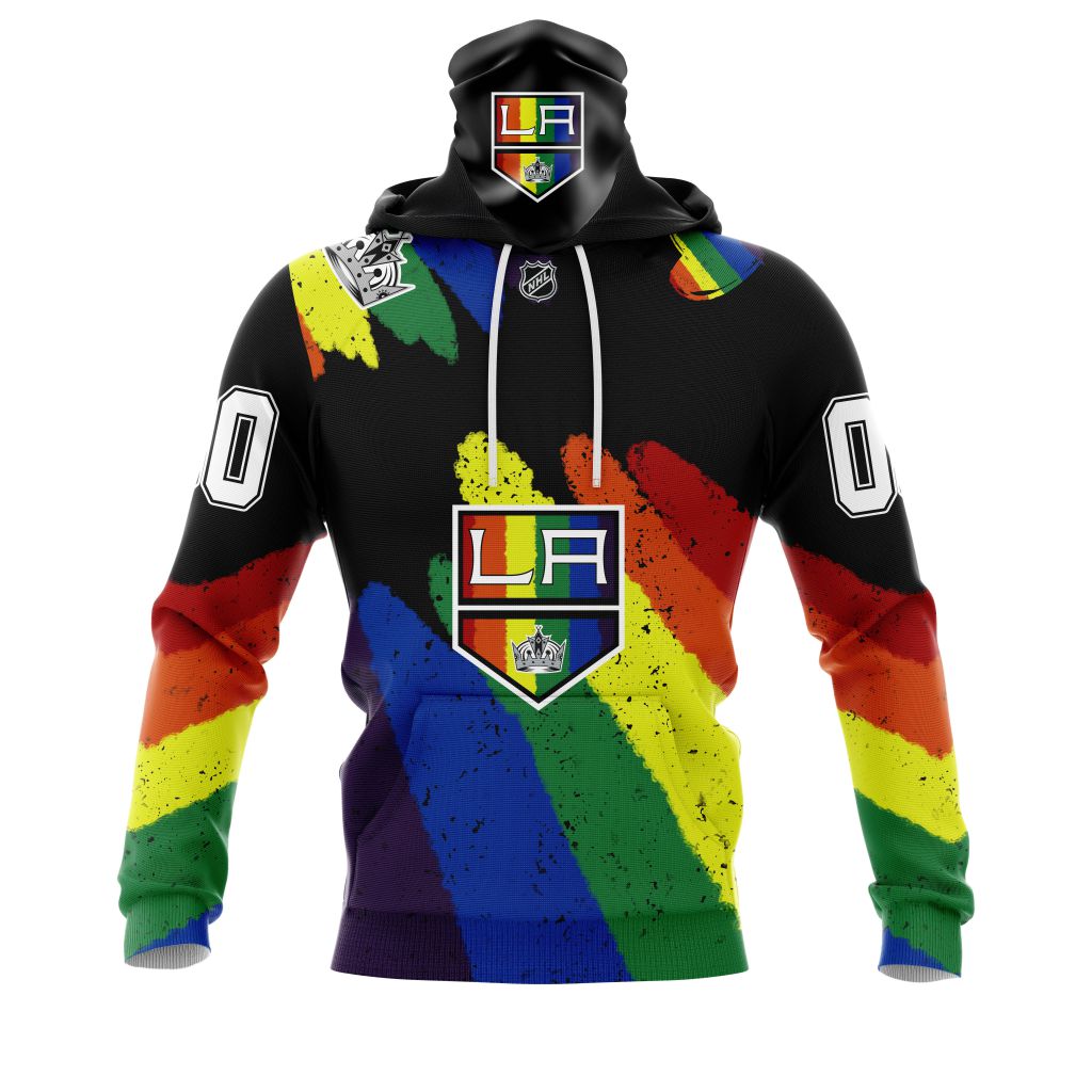HOT Personalized Los Angeles Kings LGBT Pride jersey shirt, hoodie 4 CUSTOM NHLLGBKINGS220125 000 mhoodie front