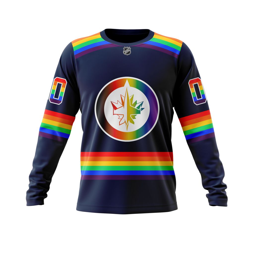 HOT Personalized Winnipeg Jets NHL LGBT Pride jersey shirt, hoodie 6 CUSTOM NHLLGBT01Jets220125 000 long sleeve front