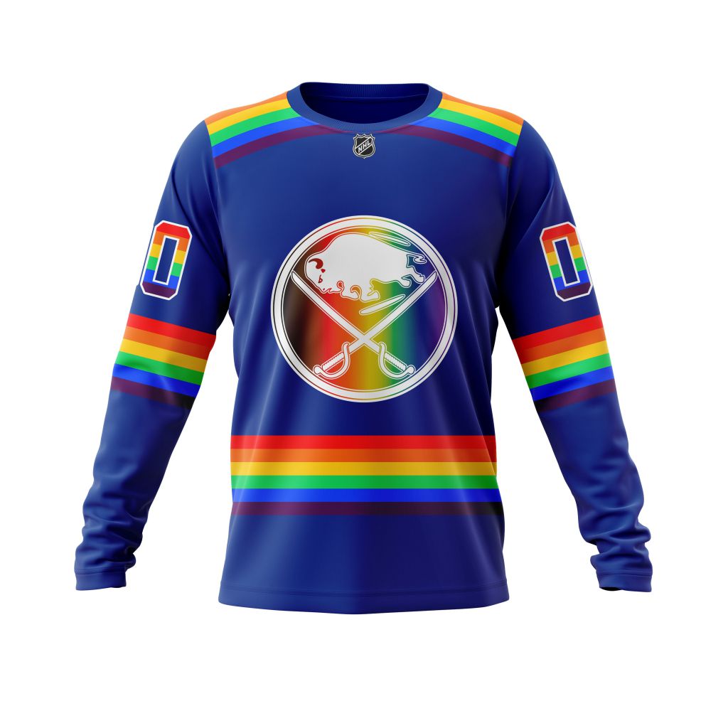 HOT Personalized Buffalo Sabres NHL LGBT Pride jersey shirt, hoodie 6 CUSTOM NHLLGBT01Sabres220125 000 long sleeve front