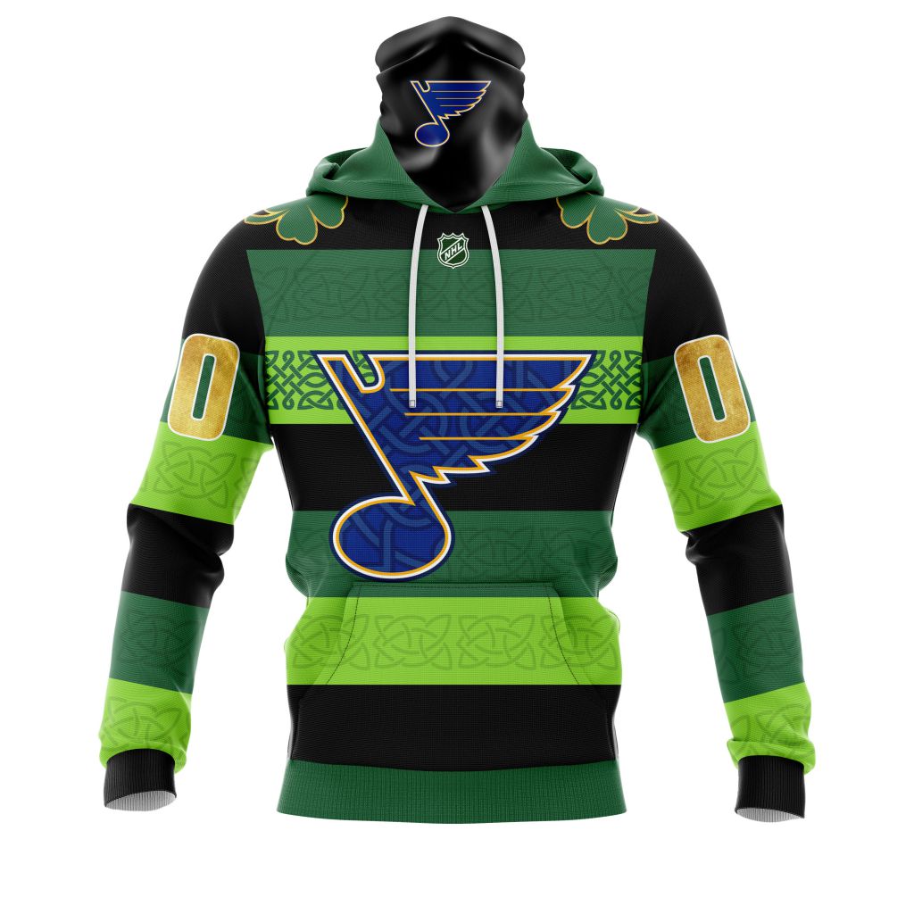 BEST Personalized St. Louis Blues NHL St.Patrick Days jersey shirt, hoodie 4 CUSTOM NHLPATRICK01STLouis220121 000 mhoodie front