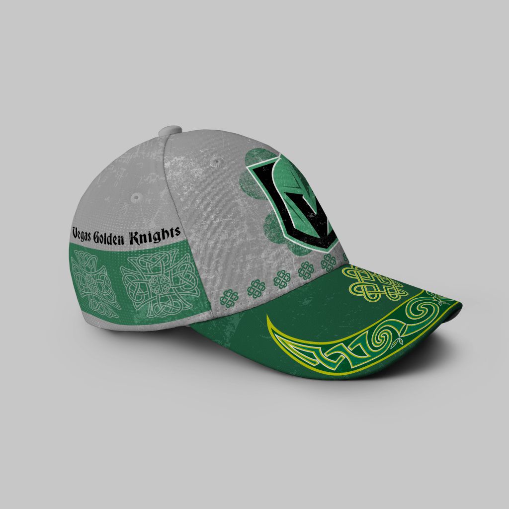 Vegas Golden Knights St.Patrick Days Cap hat 2 CUSTOM PKCP NHLPATRICKKNIGHTS220124 000 right