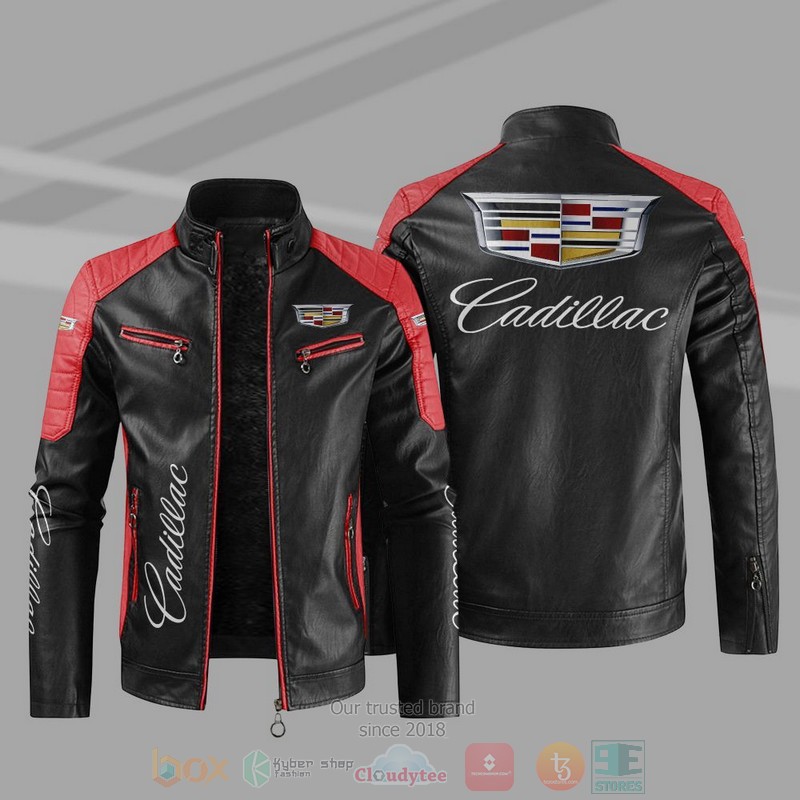 Cadillac Company Block Leather Jacket 4 Cadillac Block Leather Jacket 1 2 3