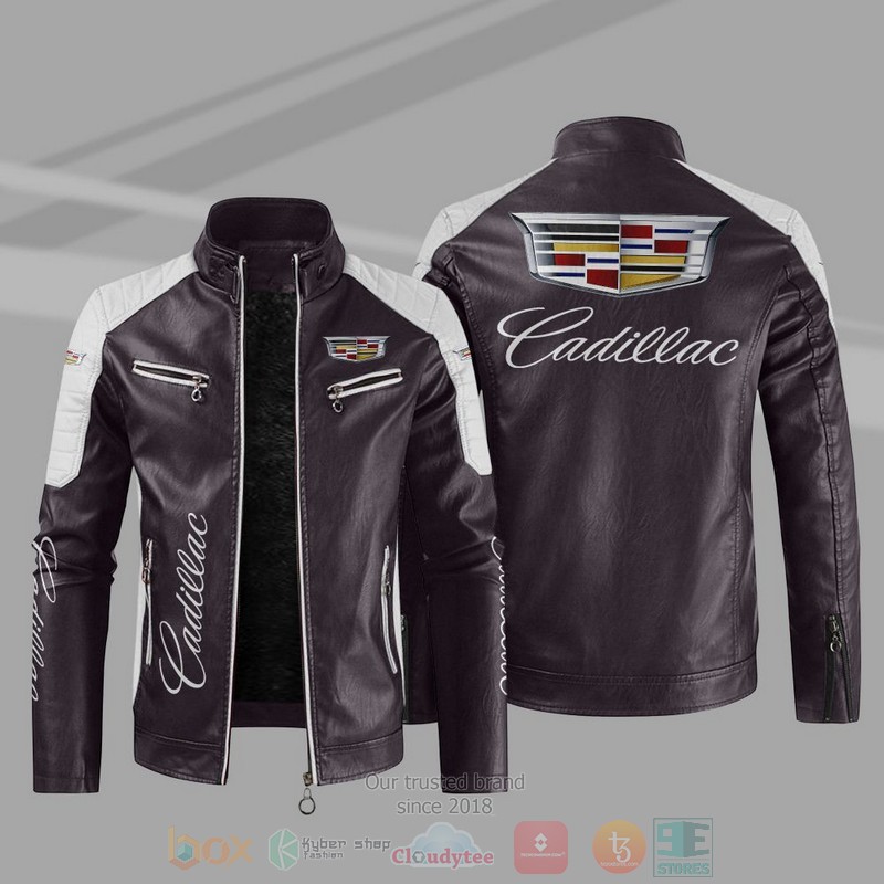 Cadillac Company Block Leather Jacket 5 Cadillac Block Leather Jacket 1 2 3 4