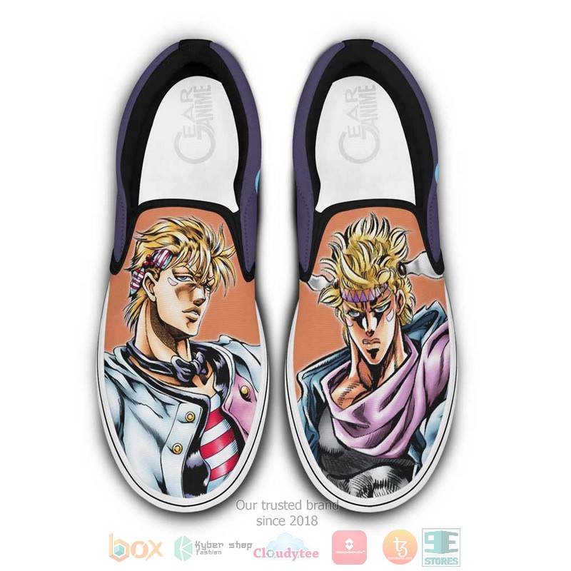 Caesar Anthonio Zeppeli Anime JoJos Bizarre Adventure Slip On Shoes
