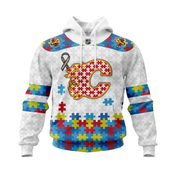Calgary Flames Autism Awareness Personalized NHL 3d shirt hoodie