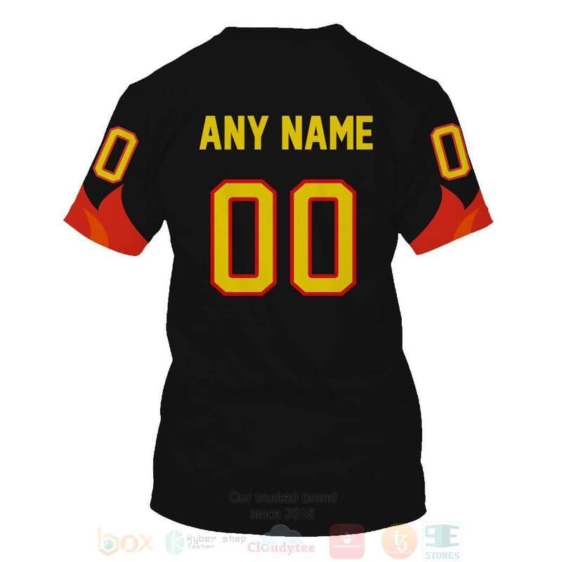 Calgary Flames Personalized Black 3D Hoodie Shirt 1 2 3 4 5 6 7