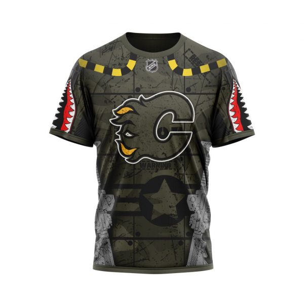 Calgary Flames Veterans Kits Personalized NHL Guns 3d shirt hoodie 1 2 3 4 5