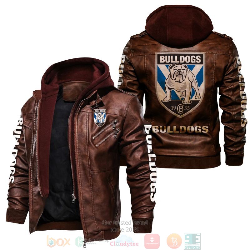 HOT Canterbury Bankstown Bulldogs NRL Leather Jacket 2 Canterbury Bankstown Bulldogs NRL Leather Jacket 1