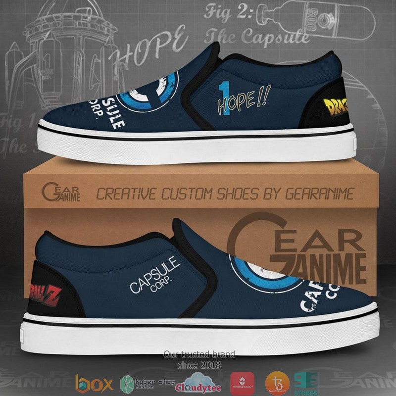 Capsule Corp Dragon Ball Anime Slip On Sneakers Shoes 1