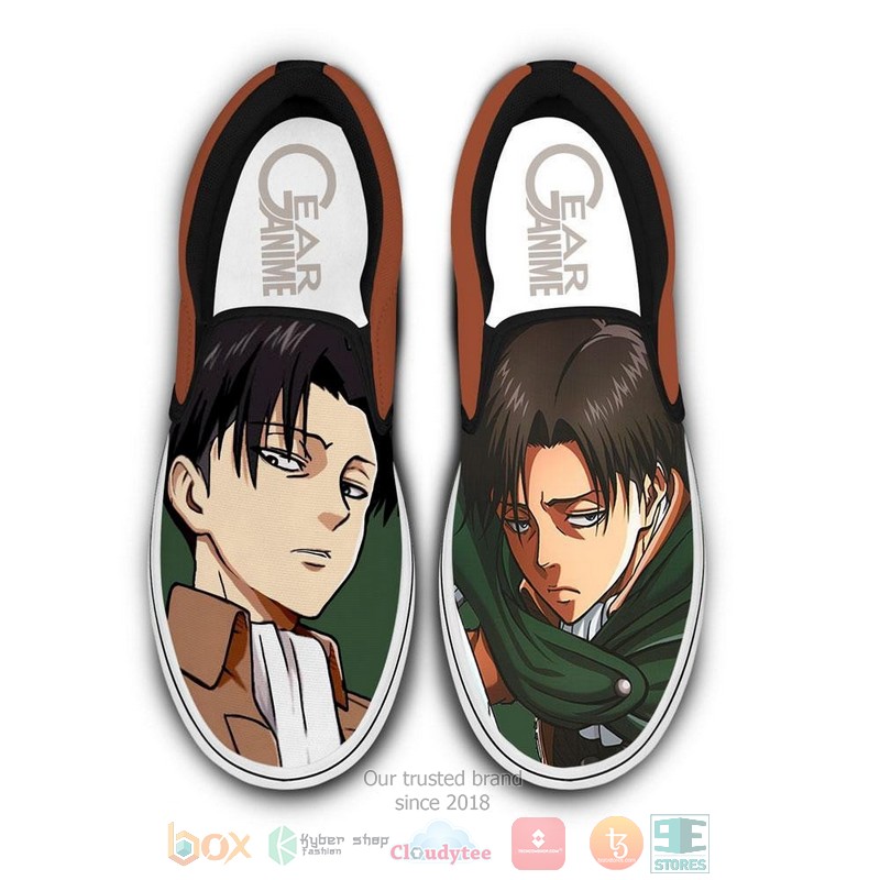 Captain Levi Ackerman Anime Attack On Tian Slip On Shoes