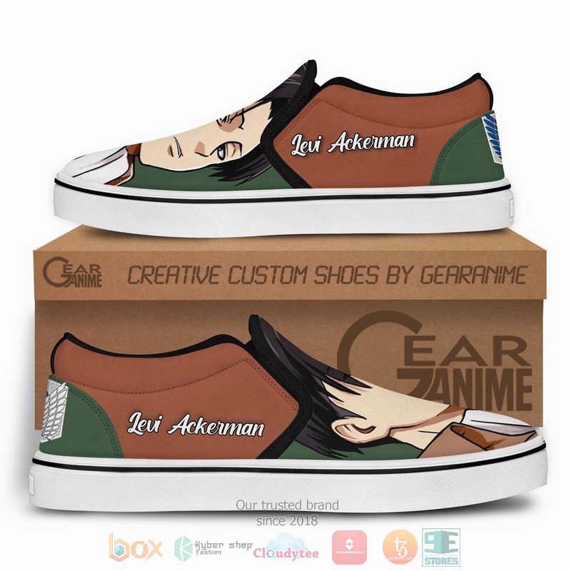 Captain Levi Ackerman Anime Attack On Tian Slip On Shoes 1