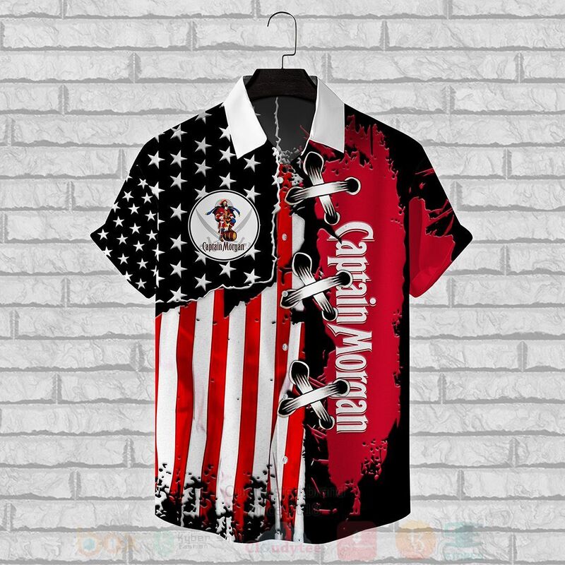 BEST Captain Morgan American Flag All Over Print Hawaiian Shirt 2 Captain Morgan American Flag Hawaiian Shirt