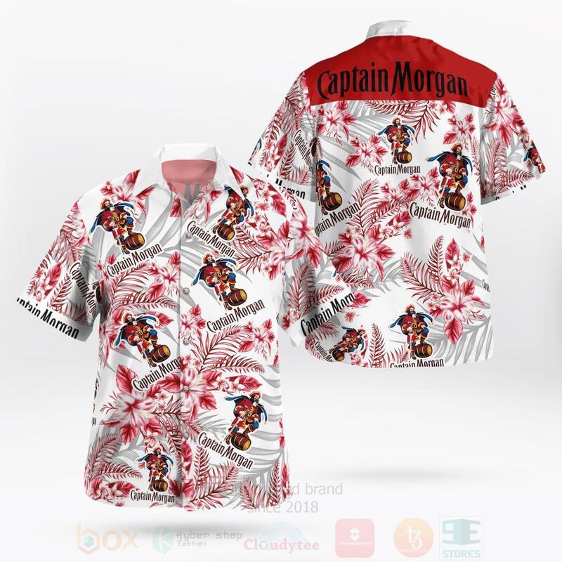 BEST Captain Morgan Hibiscus Flower All Over Print Hawaiian Shirt 2 Captain Morgan Hibiscus Flower Hawaiian Shirt