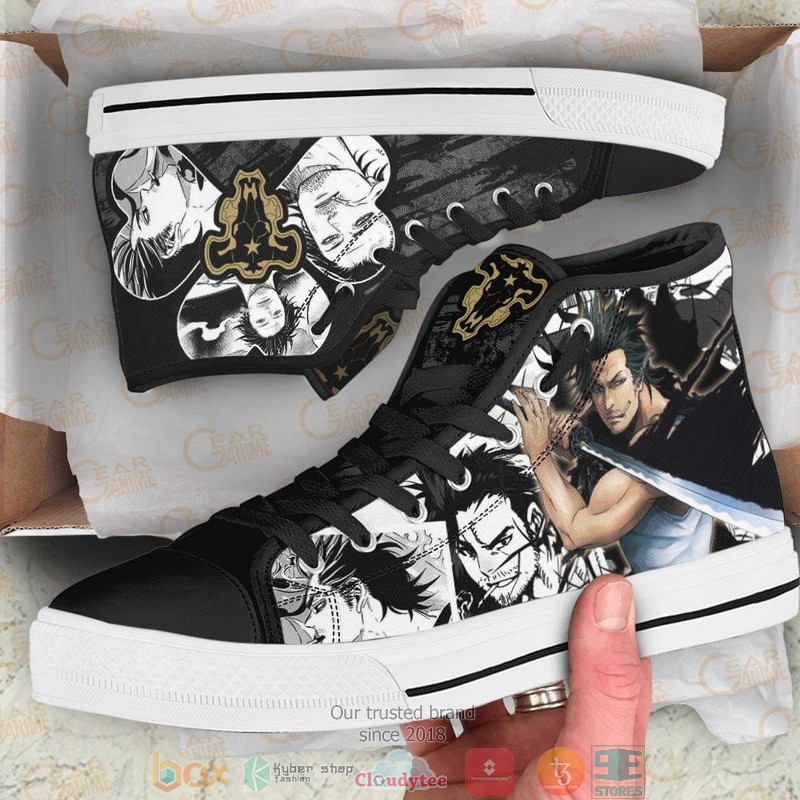 Captain Yami Black Clover High Top Canvas Shoes 1