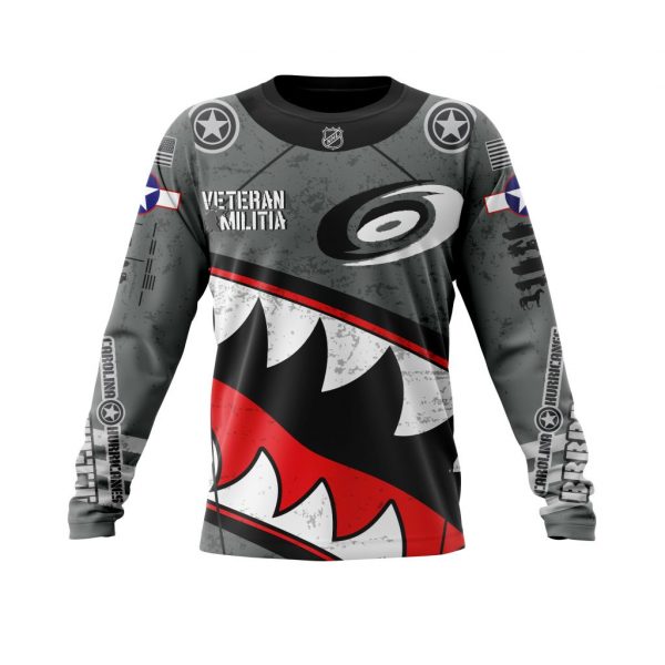 Carolina Hurricanes Veterans Kits Personalized Grey NHL 3d shirt hoodie 1 2 3