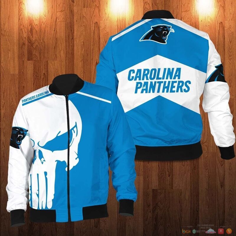 Carolina Panthers punisher skull Bomber Jacket