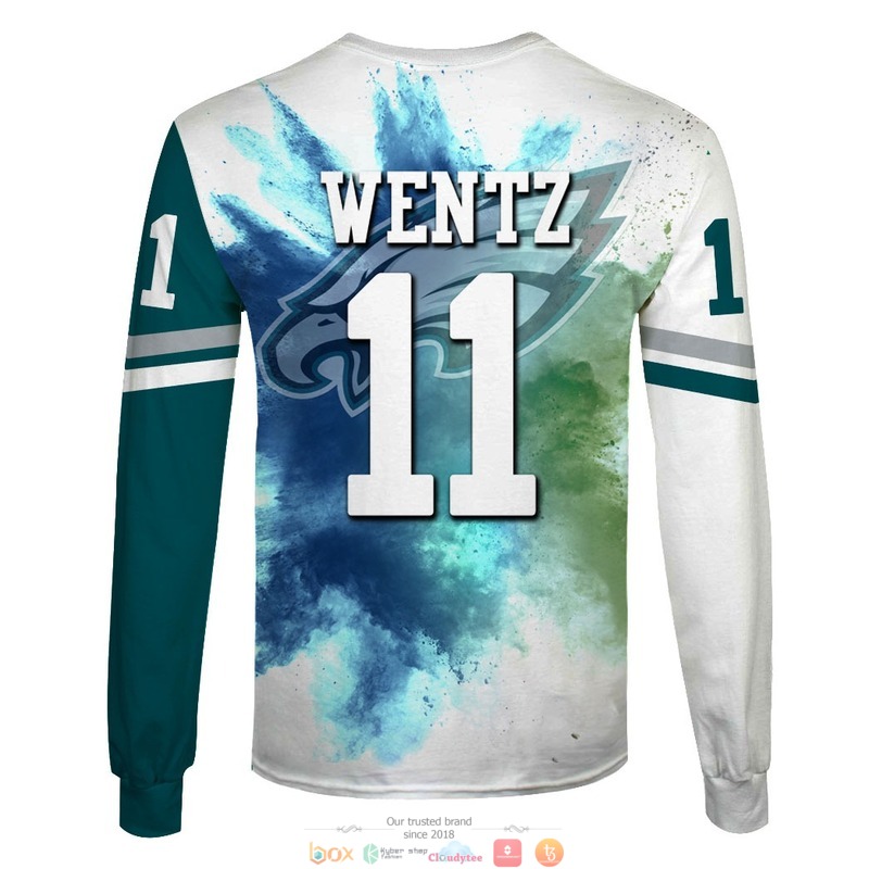 Carson Wentz Philadelphia Eagles NFL 3d shirt hoodie 1 2 3 4 5 6