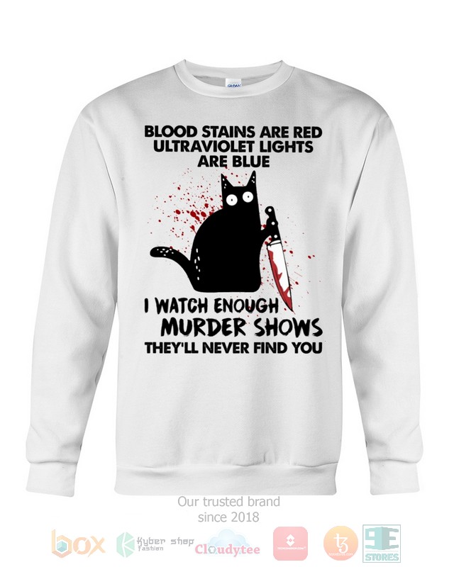 Cat Blood stains are red ultraviolet lights are blue 2d hoodie, shirt 5 Cat Blood stains are red ultraviolet lights are blue 2d shirt hoodie 1 2 3 4
