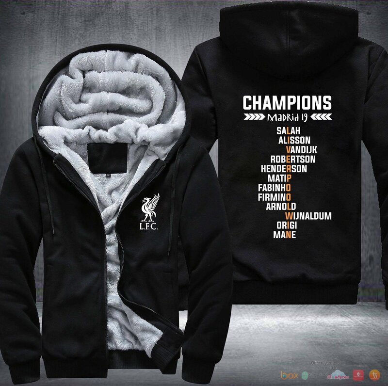 Champions Madrid 19 LFC Fleece Hoodie Jacket 4 Champions Madrid 19 LFC Fleece Hoodie Jacket 1 2 3