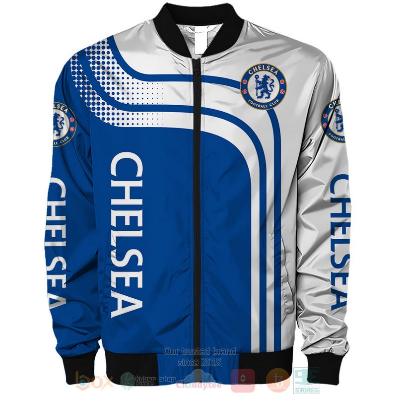 Chelsea Football Club blue white shirt, hoodie 5 Chelsea Football Club blue white 3D shirt hoodie 1 2 3 4