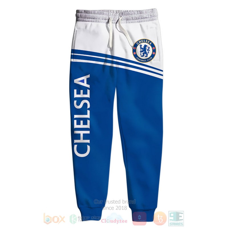 Chelsea Football Club white blue shirt, hoodie 5 Chelsea Football Club white blue 3D shirt hoodie 1 2 3 4