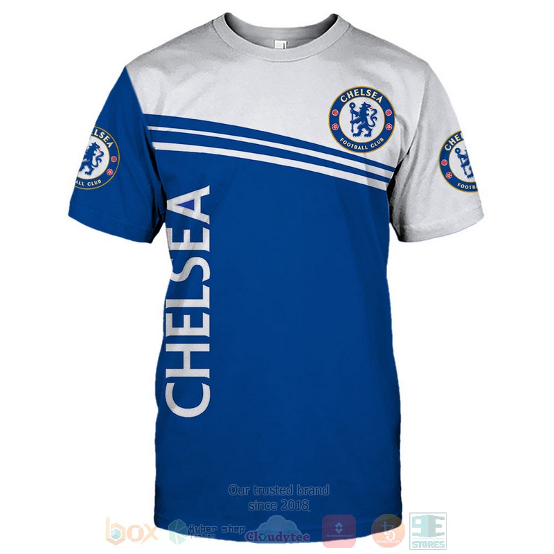 Chelsea Football Club white blue shirt, hoodie 10 Chelsea Football Club white blue 3D shirt hoodie 1 2 3 4 5 6 7 8 9