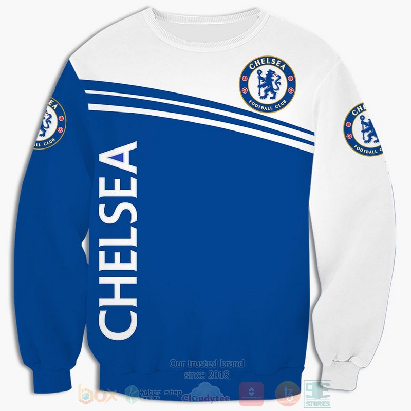 Chelsea Football Club white blue shirt, hoodie 16 Chelsea Football Club white blue 3D shirt hoodie 1 2 3 4 5 6 7 8 9 10 11 12 13 14 15
