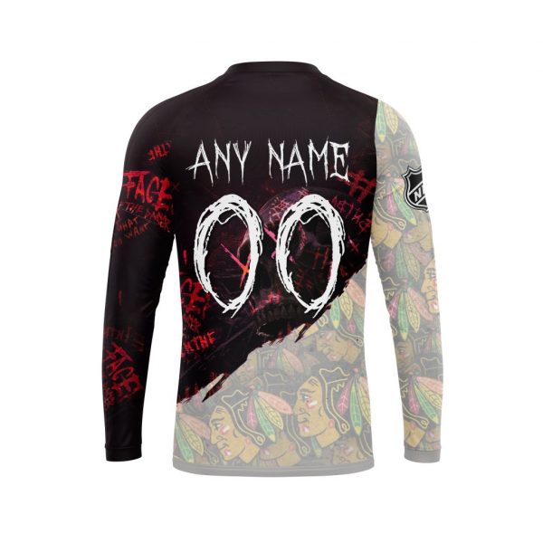 Chicago BlackHawks Personalized NHL Skull Style 3d shirt hoodie 1 2 3 4