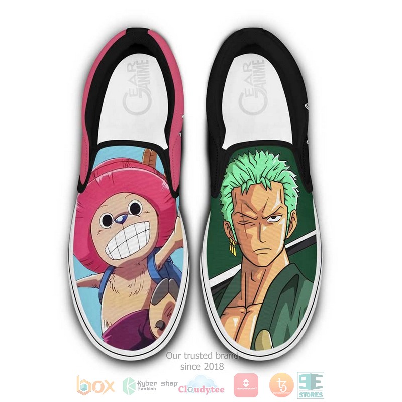 Chopper and Zoro Anime One Piece Slip On Shoes