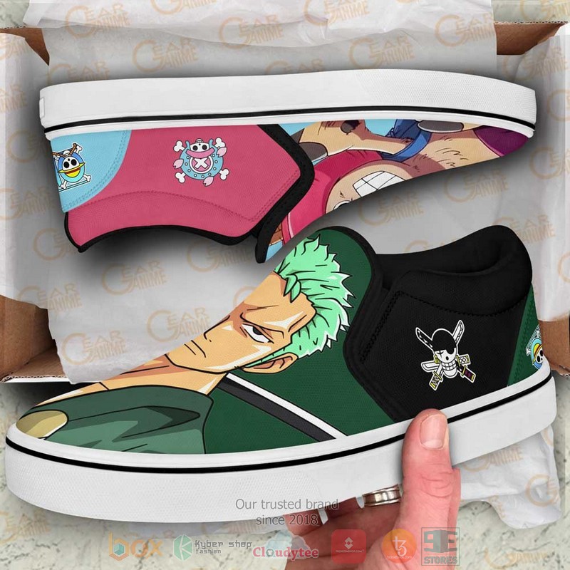 Chopper and Zoro Anime One Piece Slip On Shoes 1