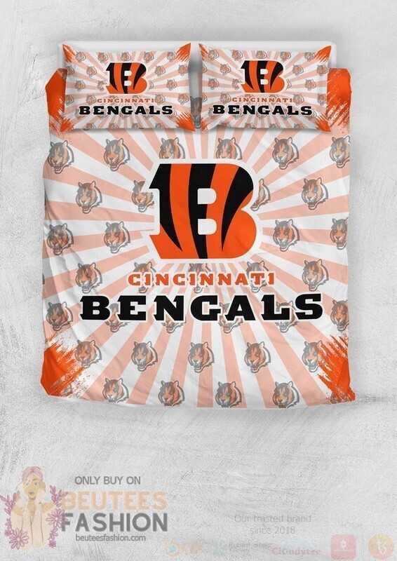BEST Cincinnati Bengals NFL Luxury Bedroom Sets 1 Cincinnati Bengals NFL Duvet Cover Sheet Cover Pillow Cases Luxury Bedding Sets