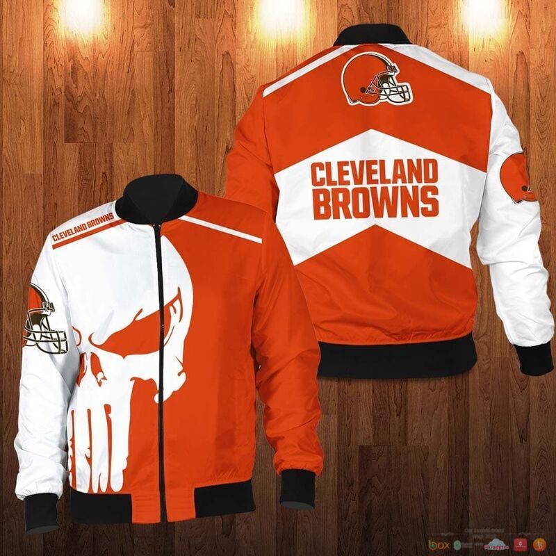 Cleveland Browns punisher skull Bomber Jacket