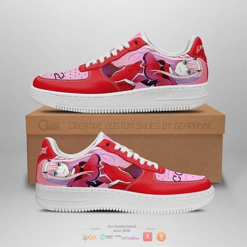 Code 002 Darling In The Franxx Zero Two Nike Air Force shoes