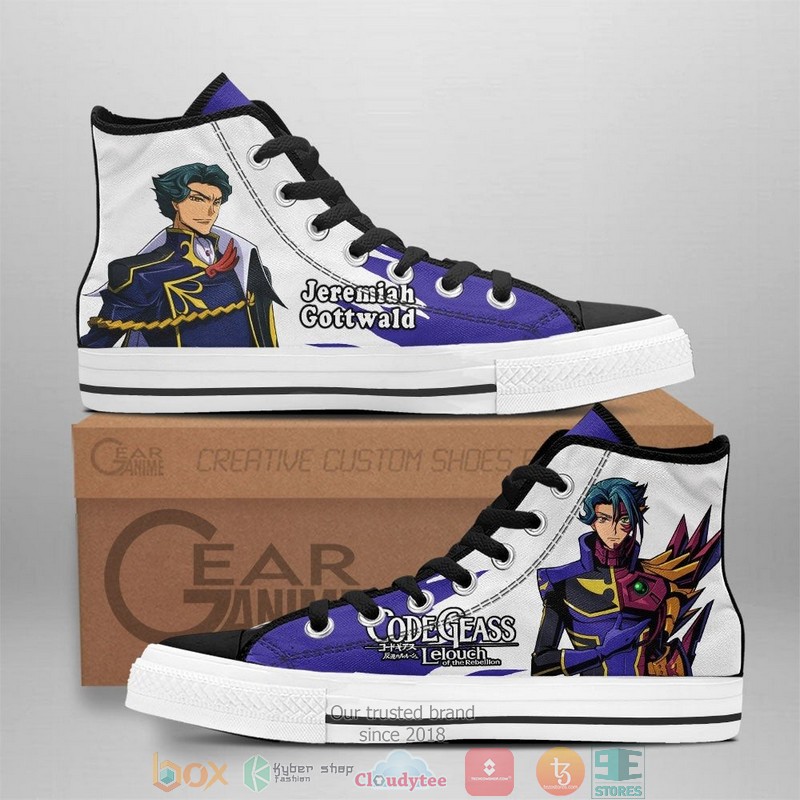 Code Geass Jeremiah Gottwald High Top Canvas Shoes 1 Code Geass Jeremiah Gottwald High Top Canvas Shoes