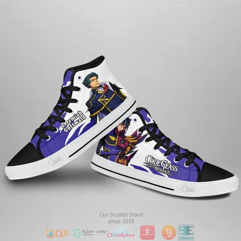 Code Geass Jeremiah Gottwald High Top Canvas Shoes 4 Code Geass Jeremiah Gottwald High Top Canvas Shoes 1 2 3